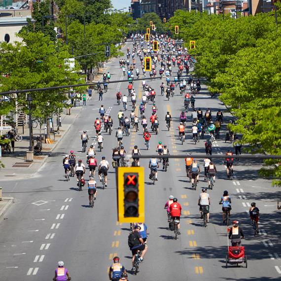 Cyclistes au Festival Go vélo Montréal